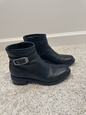 Clarks Women's Maye Grace ankle boots in black leather